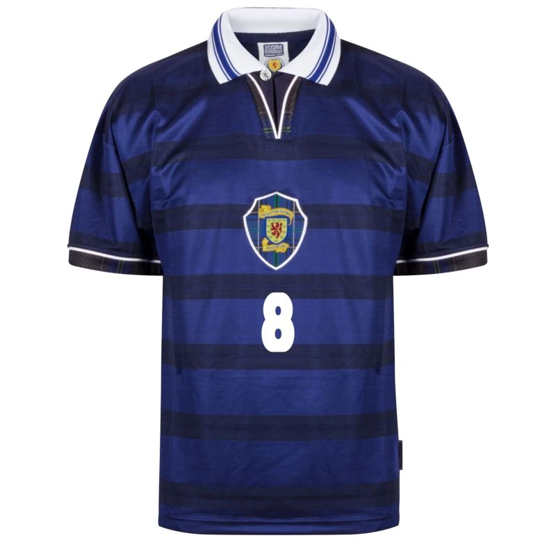 Score Draw Schottland Home Burley 8 Retro Trikot WM 1998 (Retro Filz-Spielerbeflockung) 3 Score Draw Schottland Home Burley 8 Retro Trikot WM 1998 (Retro Filz-Spielerbeflockung) – Bild 3