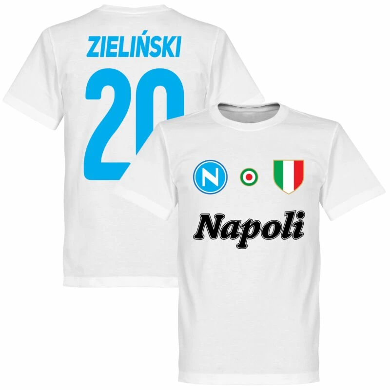 Napoli Zielinski 20 Team T-Shirt - Weiß 1 Napoli Zielinski 20 Team T-Shirt - Weiß