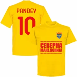 Nordmazedonien Pandev 10 Team T-Shirt - Gelb