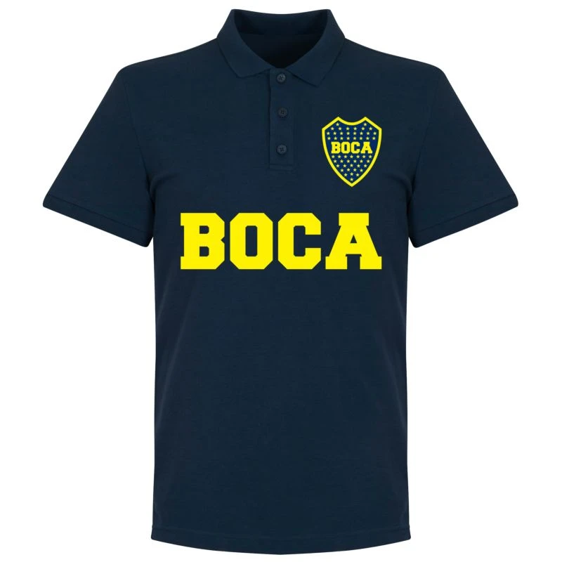 Boca Text Polo Shirt - Navy 1 Boca Text Polo Shirt - Navy