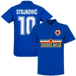 Yugoslavia Stojkovic Team Polo Shirt - Blau