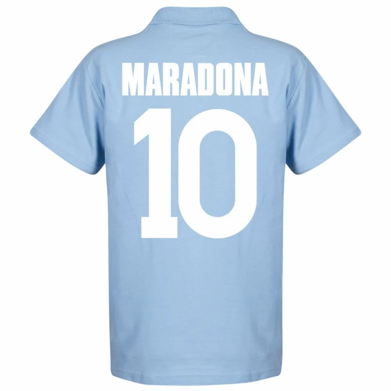 Neapel Team Maradona 10 Polo Shirt - Hallblau 2 Neapel Team Maradona 10 Polo Shirt - Hallblau – Bild 2